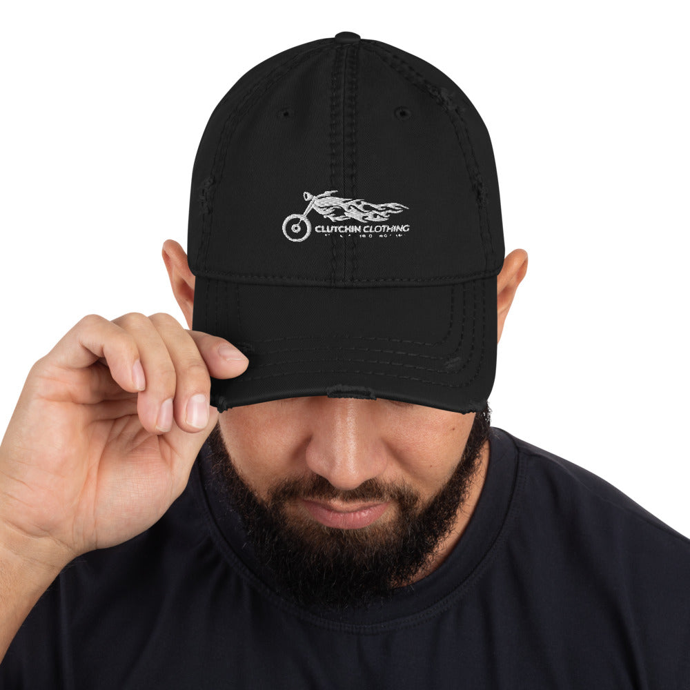 Distressed Clutchin' Flame Cap